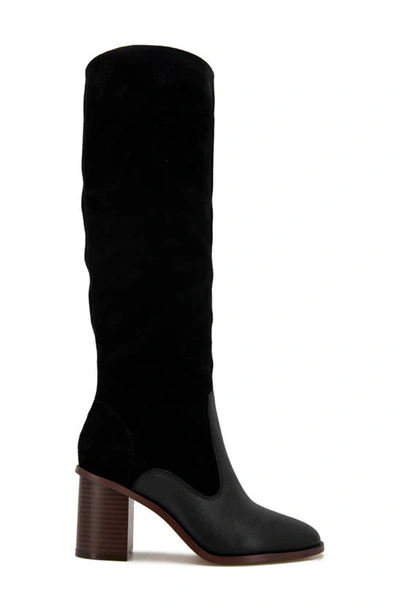 Shop Splendid Mary Suede Knee High Boot In Black