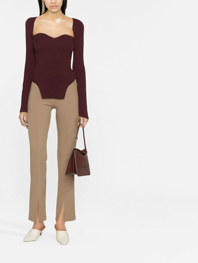 LVIR HIGH-WAIST SPLIT-HEM TROUSERS 