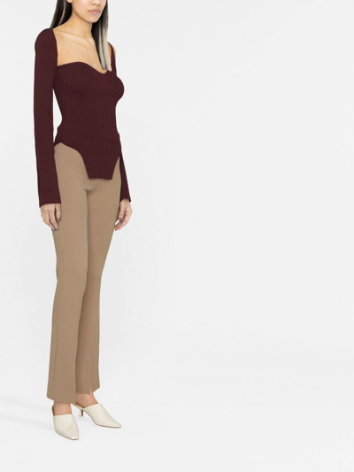 LVIR HIGH-WAIST SPLIT-HEM TROUSERS 