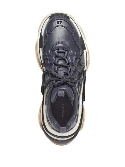 Shop Balenciaga Triple S Low-top Sneakers In Grey
