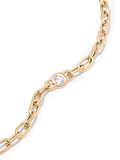 Shop Zoë Chicco 14kt Yellow Gold Floating Diamond Oval Chain Bracelet