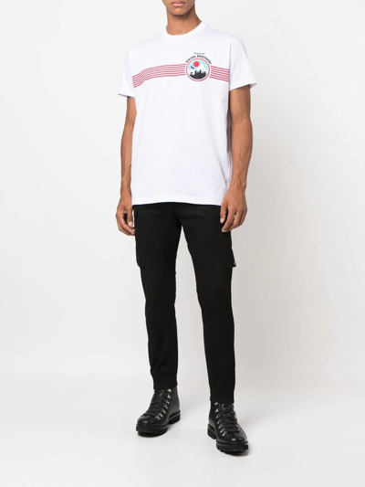 Shop Dsquared2 Logo Crew-neck T-shirt In White