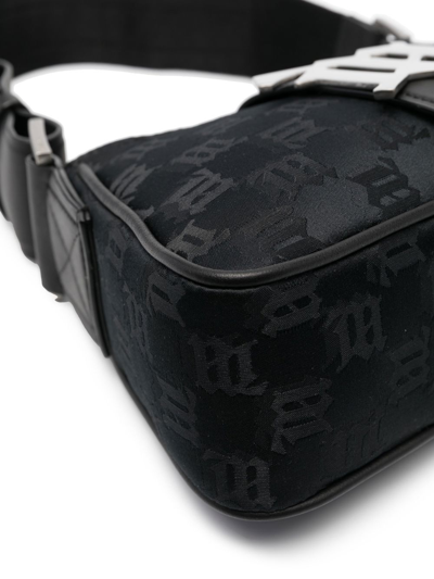 Shop Misbhv Logo Zipped Shoulder Bag In Black