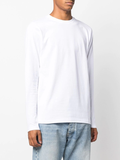 Shop Norse Projects Logo-patch Long-sleeve T-shirt In White