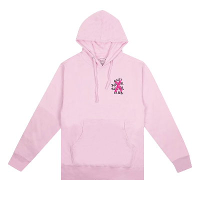 Pre-owned Anti Social Social Club Cancelled Hoodie 'pink'