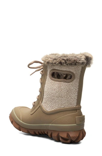 Bogs Arcata Insulated Waterproof Snow Boot In Taupe