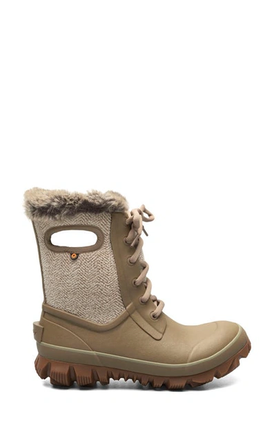 Bogs Arcata Insulated Waterproof Snow Boot In Taupe