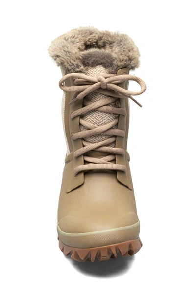 Bogs Arcata Insulated Waterproof Snow Boot In Taupe