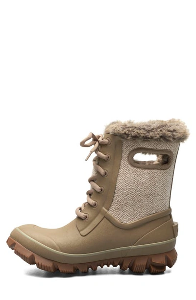 Bogs Arcata Insulated Waterproof Snow Boot In Taupe