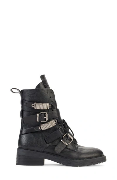 Shop Dkny Ita Combat Boot In Black