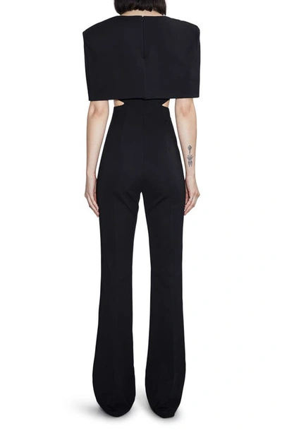Shop Et Ochs Conner Cape Sleeve Cutout Jumpsuit In Black