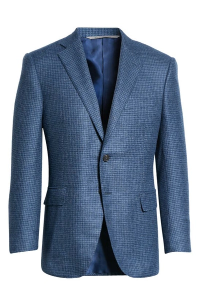 Shop Canali Siena Textured Neat Cashmere Sport Coat In Blue