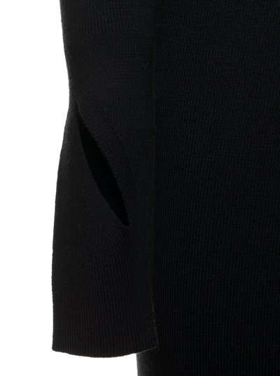 Shop Dion Lee Black Dress With Shrug And Long Sleeves Woman