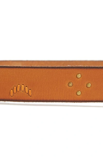 Shop Frye Leather Studded Lacing Belt In Tan / Antique Brass 269