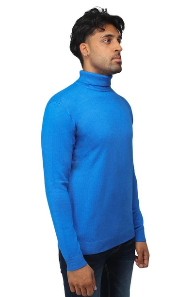 X-ray Turtleneck Pullover Sweater In Royal Blue