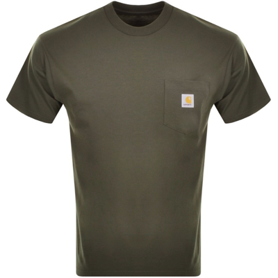 Shop Carhartt Wip Pocket Short Sleeved T Shirt Green
