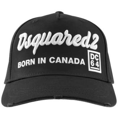 Dsquared2 Born In Canada Cotton Baseball Cap In Black | ModeSens