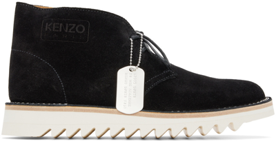 Shop Kenzo Black  Paris Wave Boots In 99 - Black