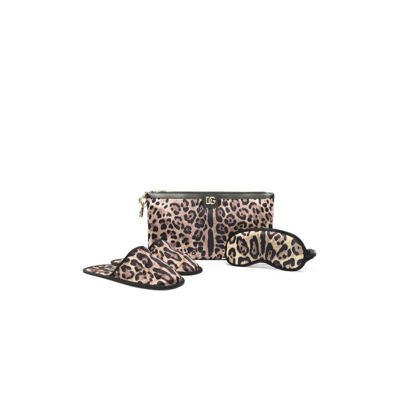 Shop Dolce & Gabbana Black Comfort Slippers And Eye Mask Set