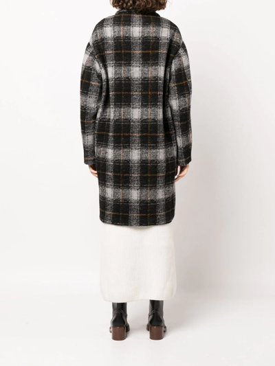 Shop Isabel Marant Étoile Single-breasted Checked Coat In Black