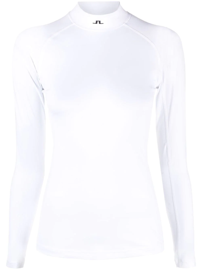 Shop J. Lindeberg Long-sleeve Performance Top In White