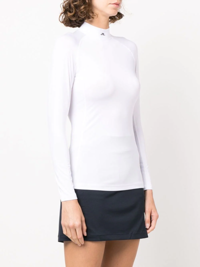 Shop J. Lindeberg Long-sleeve Performance Top In White