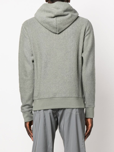 Shop Craig Green Ruched Silk Lining Hoodie In Green
