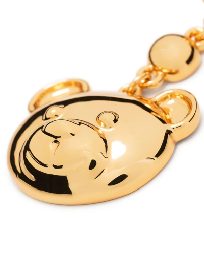 Shop Moschino Teddy Drop Earrings In Gold