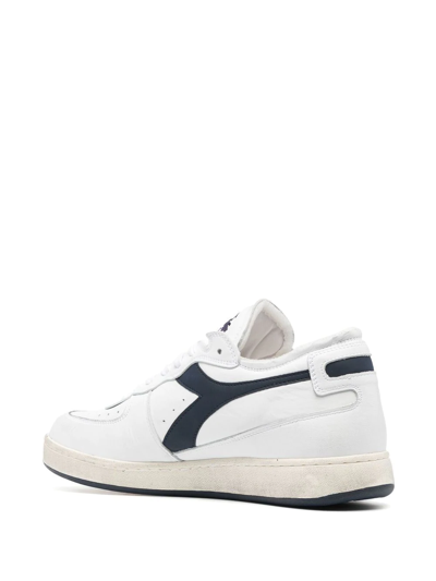 Shop Diadora Colour-block Panelled Sneakers In White