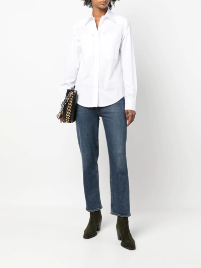 Stella Mccartney Patch-pocket Workwear Shirt In White