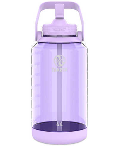Shop Takeya Tritan Motivational 64-oz. Bottle In Purple