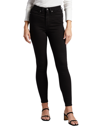 Shop Silver Jeans Co. Women's Infinite Fit One Size Fits Four High Rise Skinny Jeans In Black
