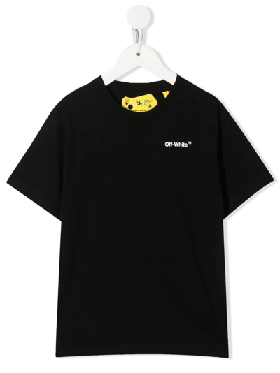 Shop Off-white Logo-print Short-sleeve T-shirt In Black