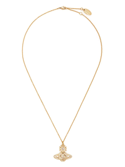 Shop Vivienne Westwood Loudilla Orb Pendant Necklace In Gold