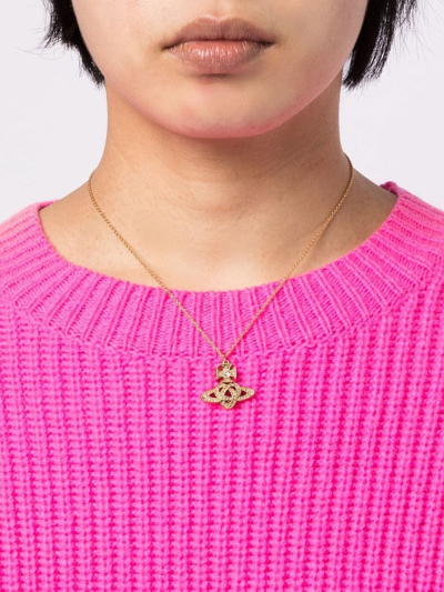 Shop Vivienne Westwood Loudilla Orb Pendant Necklace In Gold