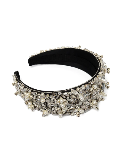 Shop Jennifer Behr Liana Crystal-embellished Headband In Silver