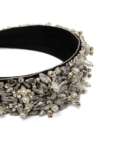 Shop Jennifer Behr Liana Crystal-embellished Headband In Silver