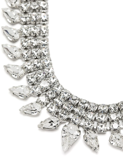 Shop Jennifer Behr Audra Crystal-embellished Necklace In Silver