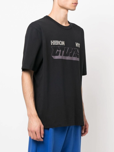 Heron Preston Heron-print Cotton T-shirt In Black