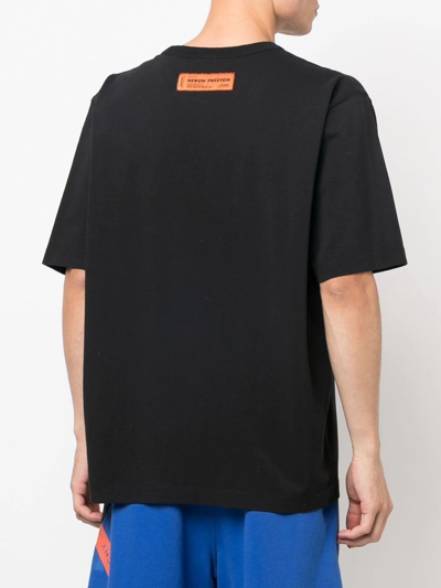 Heron Preston Heron-print Cotton T-shirt In Black