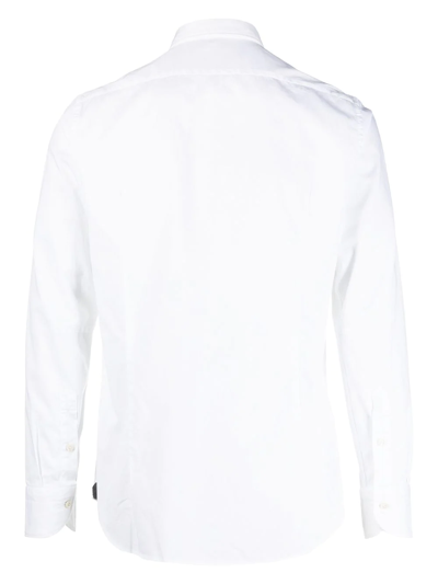 Shop Tintoria Mattei Long-sleeve Cotton Shirt In White