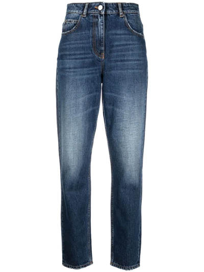 Shop Iro Light-wash Fitted Jeans In Blue