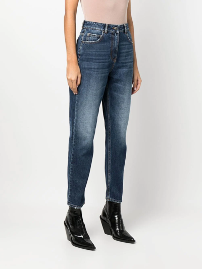 Shop Iro Light-wash Fitted Jeans In Blue