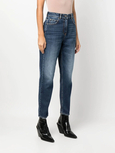 Iro Light-wash Fitted Jeans In Blue