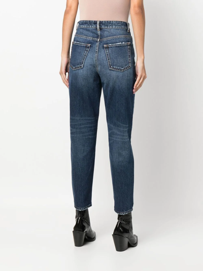 Iro Light-wash Fitted Jeans In Blue