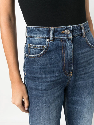 Iro Light-wash Fitted Jeans In Blue