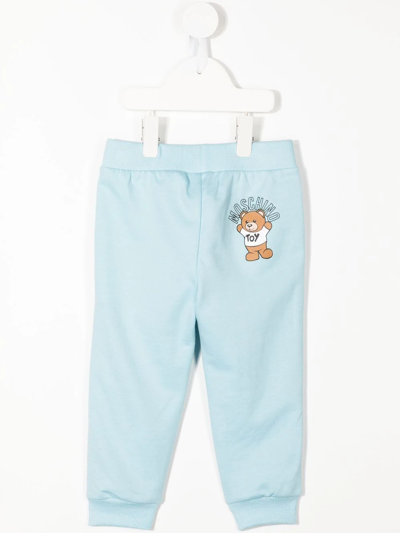 Moschino Logo Tracksuit Bottoms In Blue