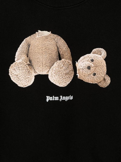 Shop Palm Angels Teddy Bear-print Sweatshirt In Black