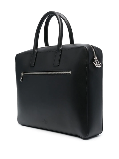 Valentino Garavani Logo print Laptop Bag In Nero ModeSens