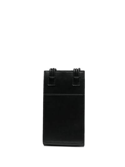 Shop Jil Sander Phone-holder Shoulder Bag In Black